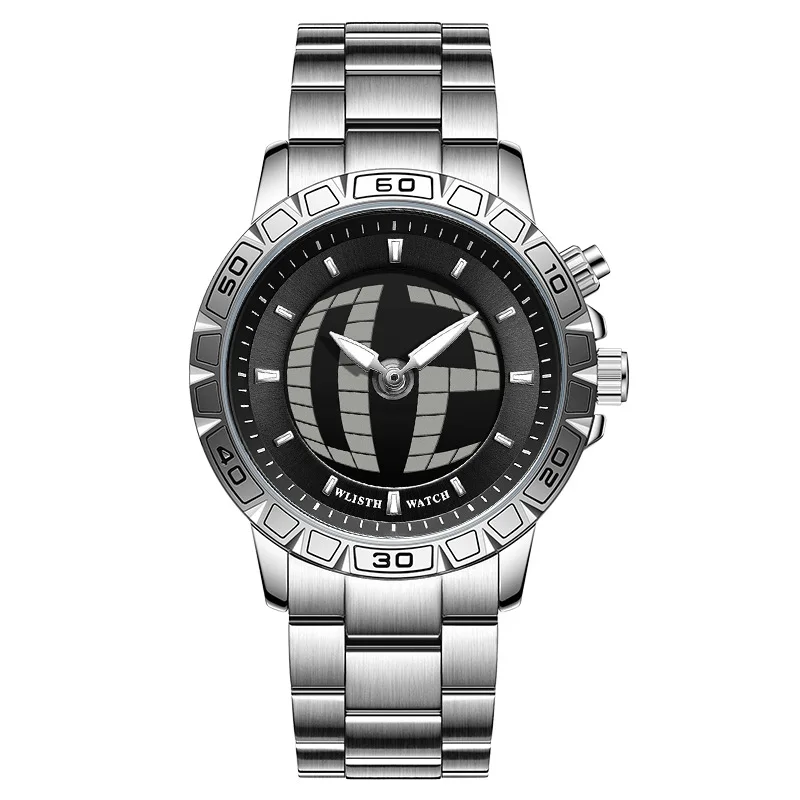 

WLISTH Men's Retro Dual Movement Watch - Dual Display Luminous Stainless Steel Trendy Daily Wear Quartz Watch 30M Waterproof