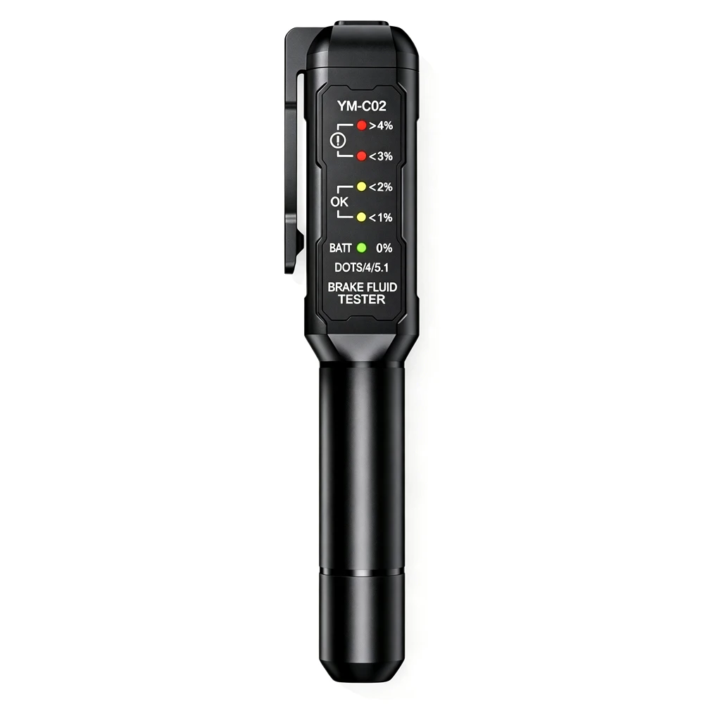 Picture 7: YM-C02 Brake Fluid Tester Pen Professional Brake Oil Water Content Detector 5 Gear LED Indicator Test Tool for DOT3 DOT4 DOT5.1