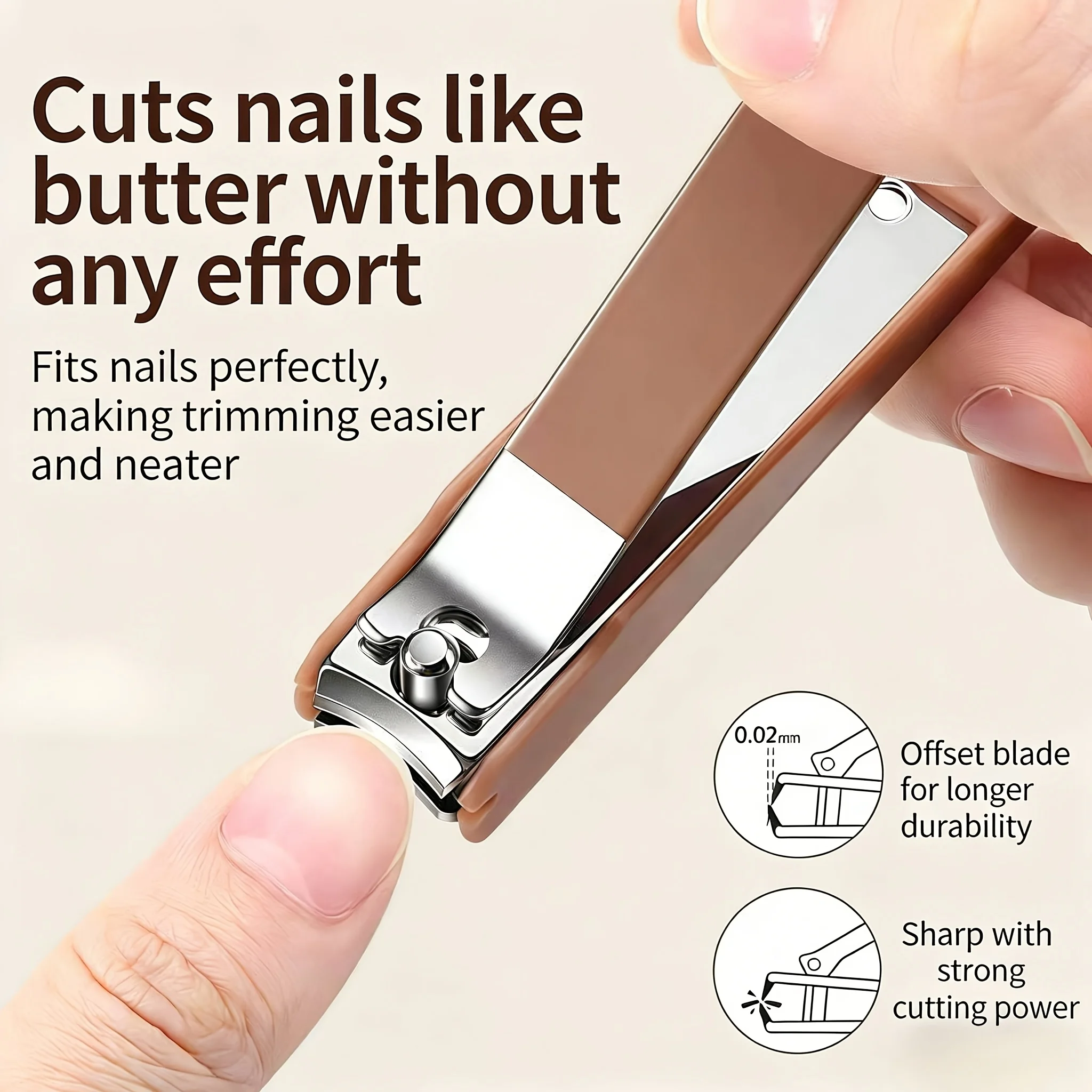 Large Nail Clippers Anti-Splash Design Toenails Clipper Stainless Steel Blade, Comfortable Grip And Easy Cutting