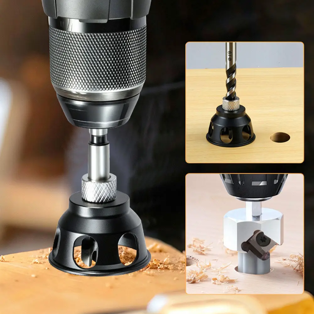 Woodworking Hole Guide Jig For For Ruitu Aluminum Alloy Vertical Drill Locator Carpentry DIY Furniture Fixing Tool