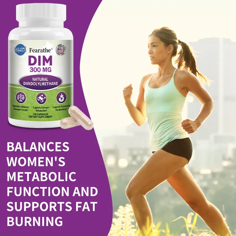 DIM Supplement for Women - Female Hormone Balance, Fat Burning, with BioPerine