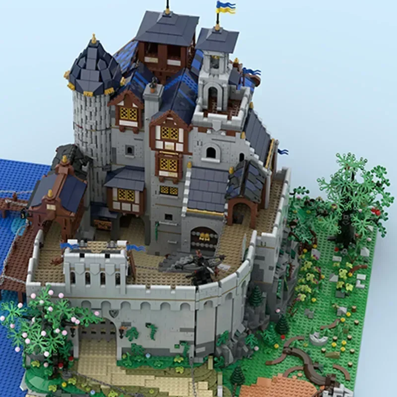 Medieval Castle Model Moc Building Bricks Black Falcon Royal Castle Technology Blocks Gifts Christmas Toys DIY Sets Assembly