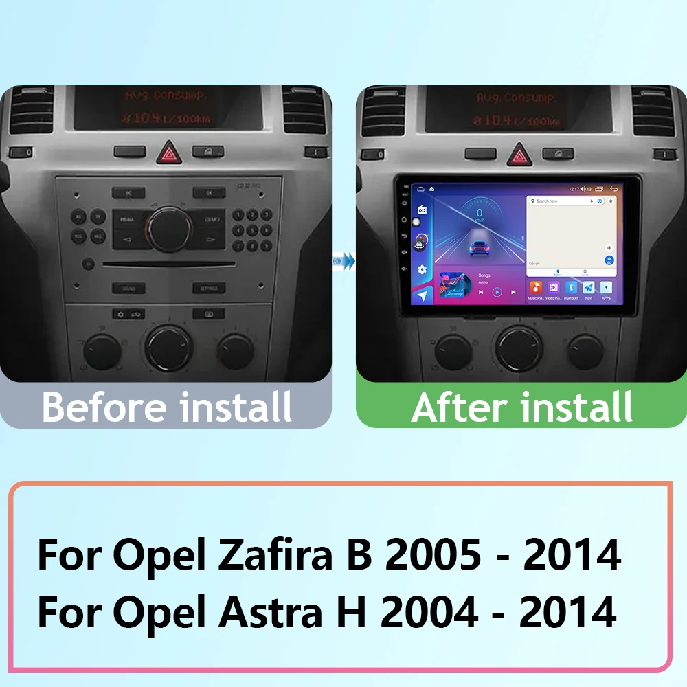 Android For Opel Zafira B 2005 - 2014 For Opel Astra H 2004 - 2014 Car Radio Video Player Multimedia Navigation Auto NO 2din DVD