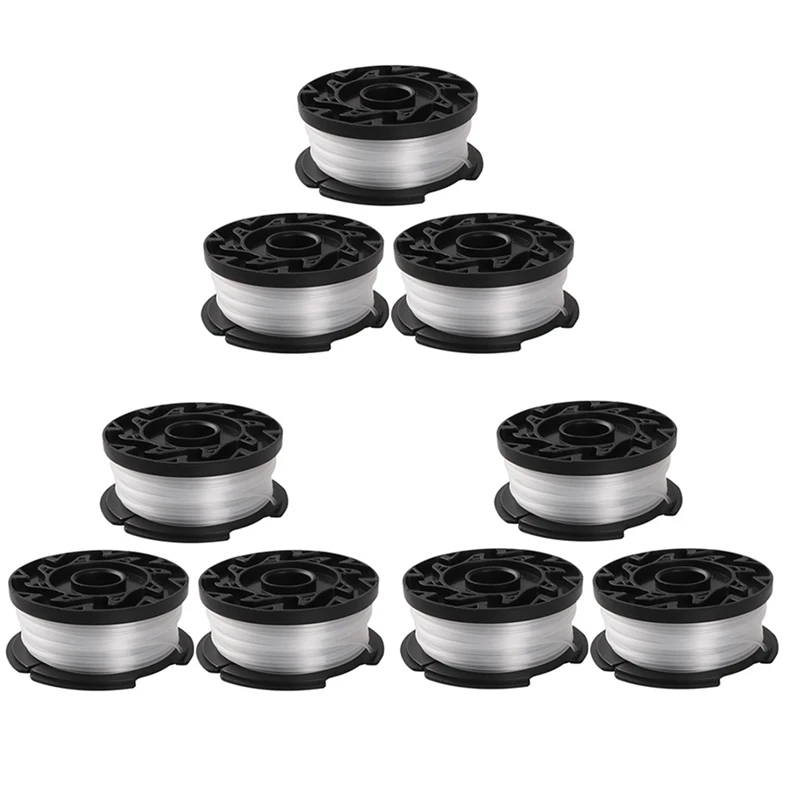 9 Pack Trimmer Replacement Spool For BLACK+DECKER AF-100-3ZP 30Ft 0.065 Inch Trimmer Line