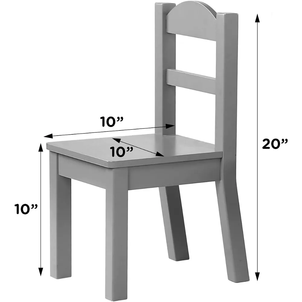 Kids Wood Table Set, Woods Tables and 4 Chairs, Kids Wood Table