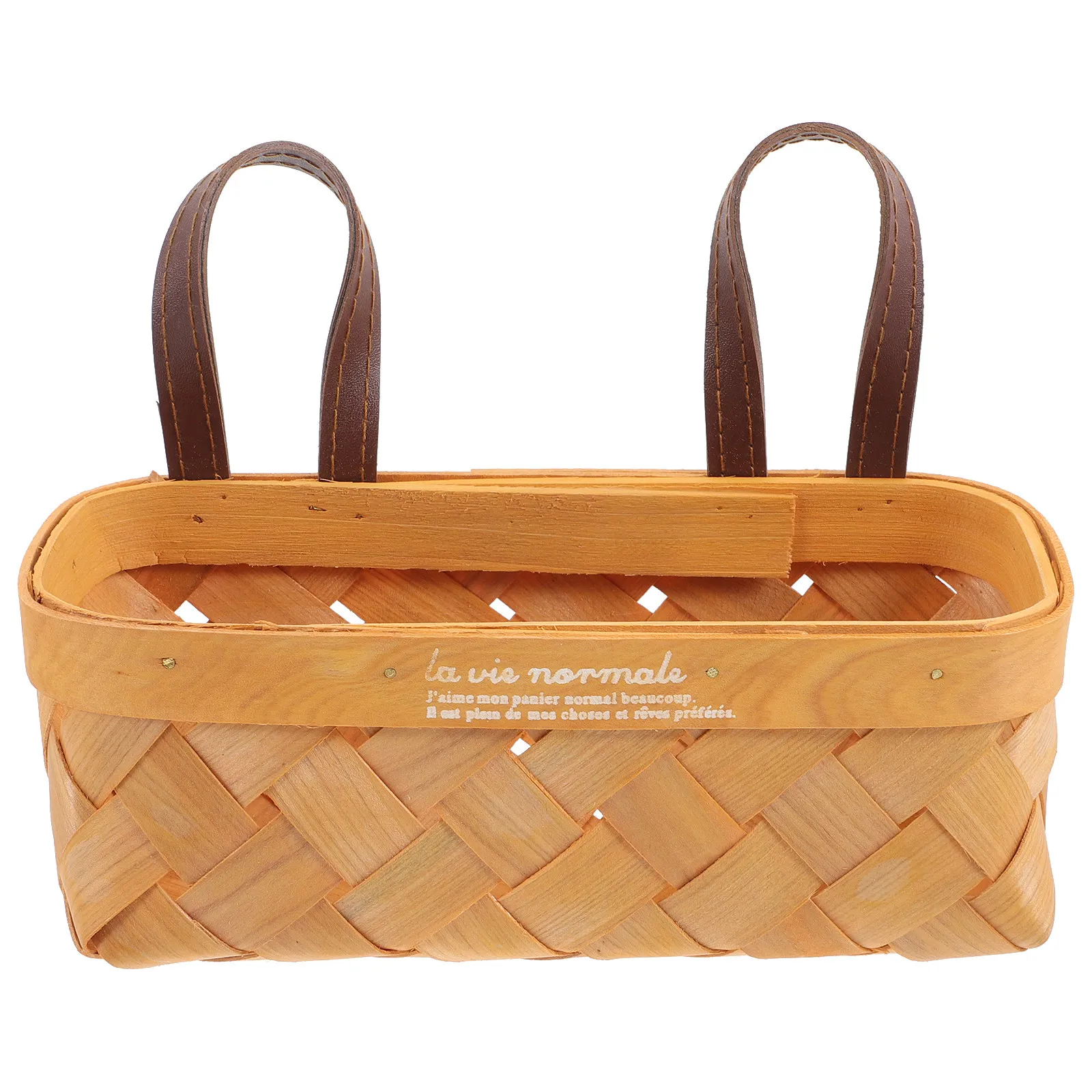 

Farmhouse Kitchen Hanging Basket Woven Wall Mounted Storage Organizer for Fruits Vegetables Onions Potatoes Flowers Natural