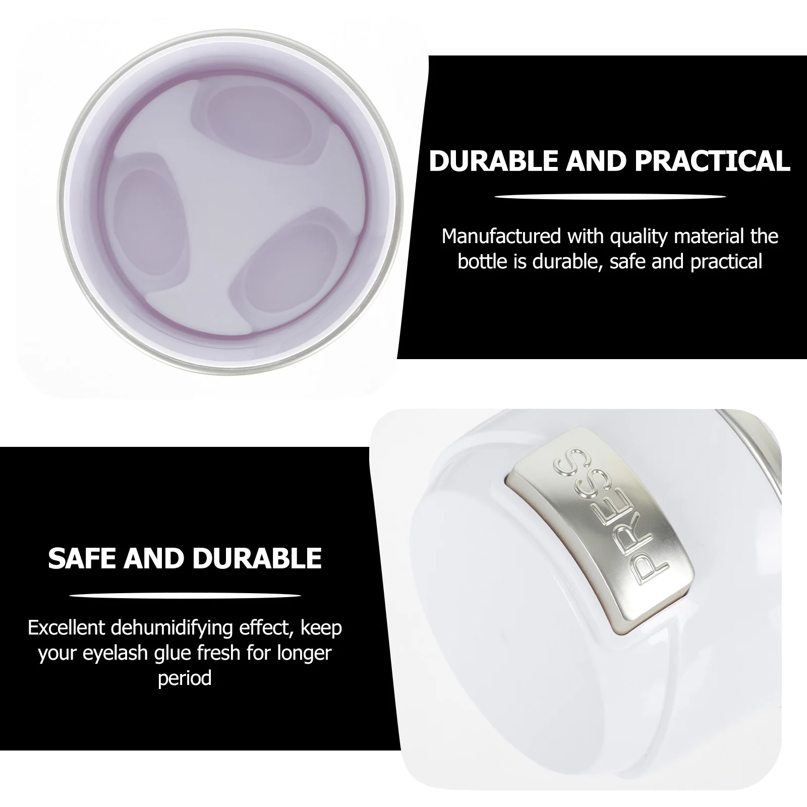 

1Pcs Eyelash Glue Storage Tank Airtight Dehumidify Lash Extension Glue Container Large Capacity Eyelash Storage Case
