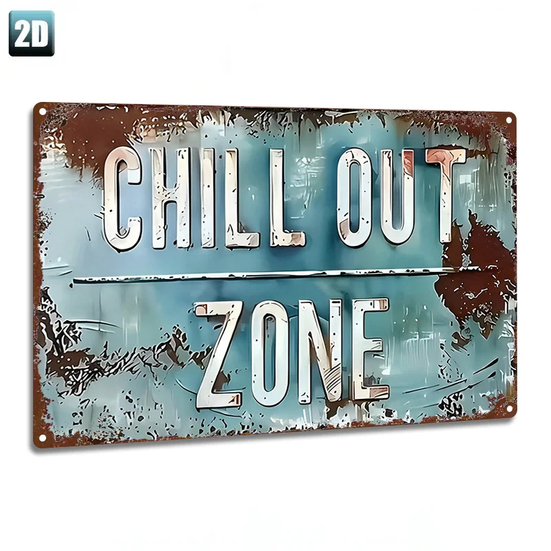 2D Flat, 1pc Metal Sign,2D Flat,