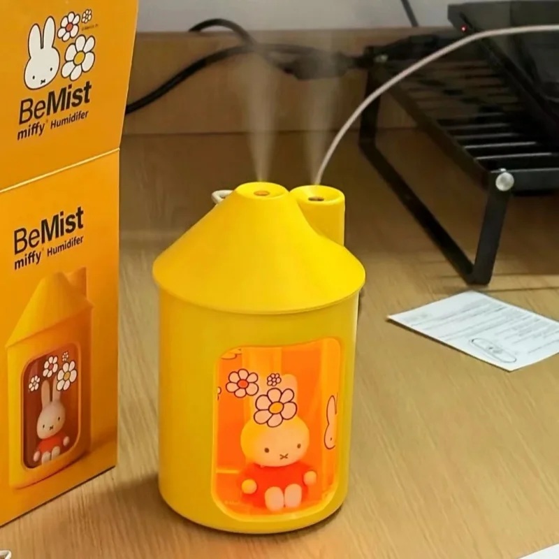 

Увлажнитель воздуха Miffy с двойным распылением, емкость 450 мл, USB, бесшумный, миниатюрный, портативный, для офиса, спальни, общежития, дома, подарки для девочек и детей