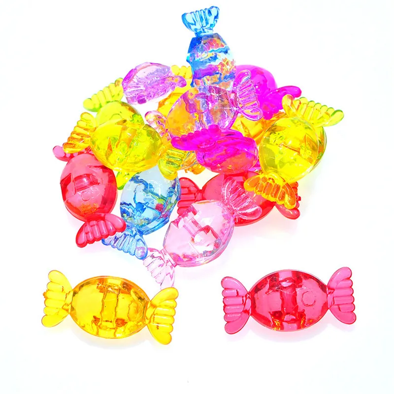 

DIY Jewelry Findings Colorful Transparent Acrylic Candy Ornaments Plastic Beads Necklace Bracelet Beading 28*10*13mm 370pcs