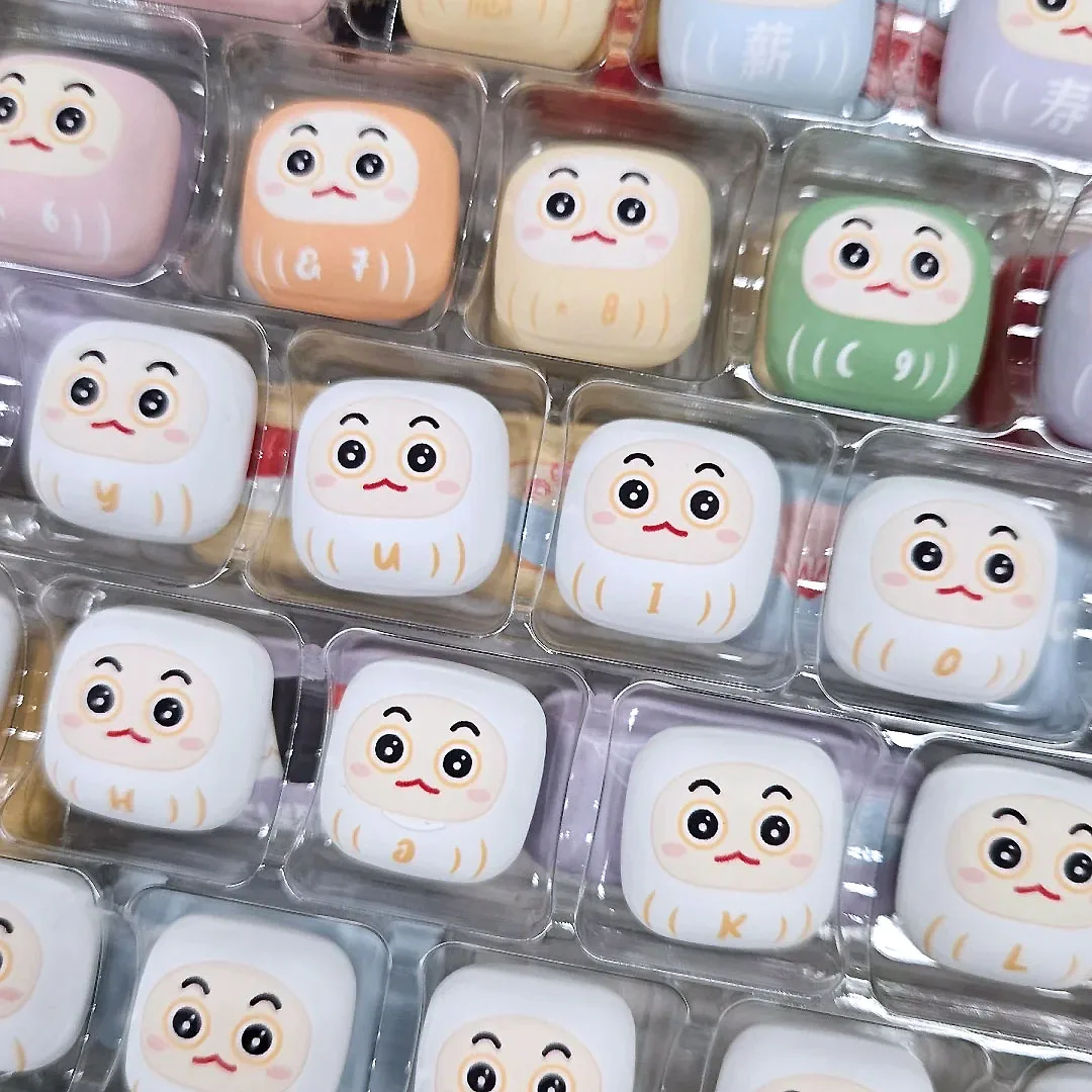 Imagem -03 - Bonito Redondo Keycap Mantou em Forma de 138 Teclas Mog Pbt Bonito dos Desenhos Animados Faça Você Mesmo com 7u Bar de Espaço Dividido Alice Layout Faça Você Mesmo Porco Mantou Keycap