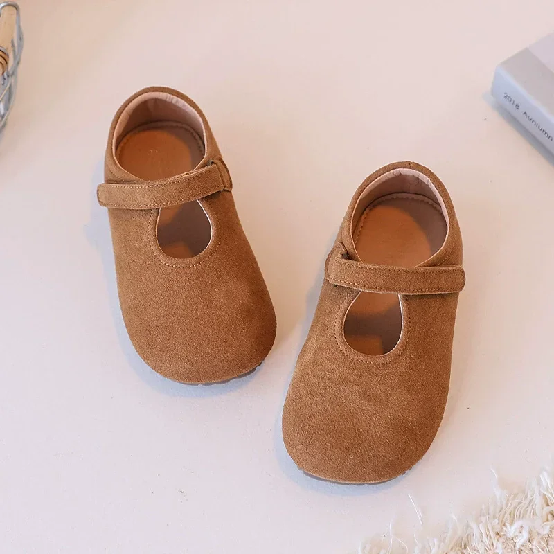 

Suede Leather Fashion Mary Jane Baby Girls Dance Shoes Spring Autumn Genuine Leather Boys Casual Shoes Children Flats