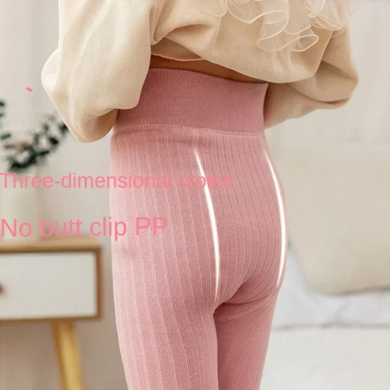 Winter Child Girls Plush Thickened Tights Infant Toddler Kids Polar Fleece Lining pantyhose Cotton Warmer Baby Cute Bow Leggings view 6