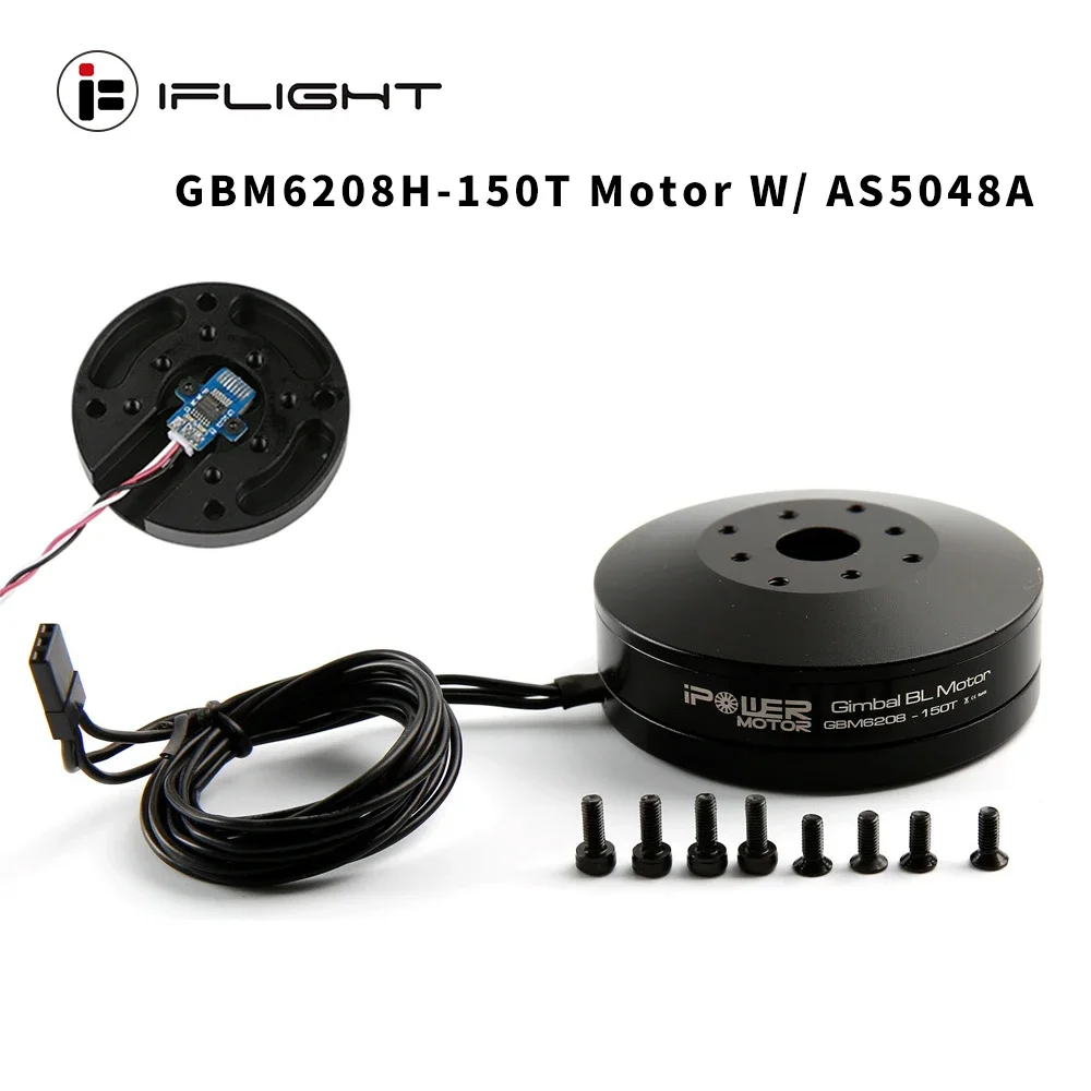 

IFlight IPower Motor GBM6208H-150T Gimbal Motor with Hollow shaft/ AS5048A Encoder for DSLR / CANON 5D MARKII Camera Stabilizer