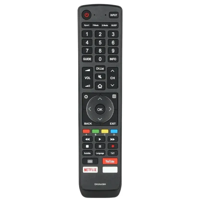 

EN3AA39H EN3AA39S For Hisense Remote Control Replacement With YouTube NETFLIX Buttons, For Hisense TV H50A6550 H43A6550 H55A6550