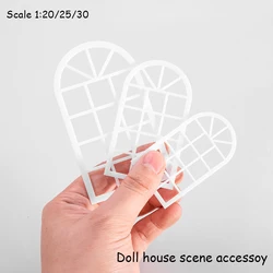 Diy bebek evi sahne aksesuar ölçekli 1:20/25/30 pencere modeli kapalı yapı düzeni malzemeler Diorama kitleri 1 adet