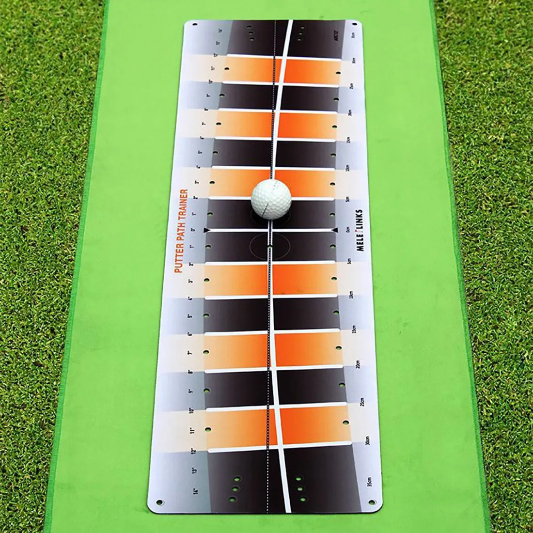 Mele links putter de golfe portátil putting esteira golf training aid indoor mini equipamento golfe treinamento auxiliares cobertor para escritório em casa