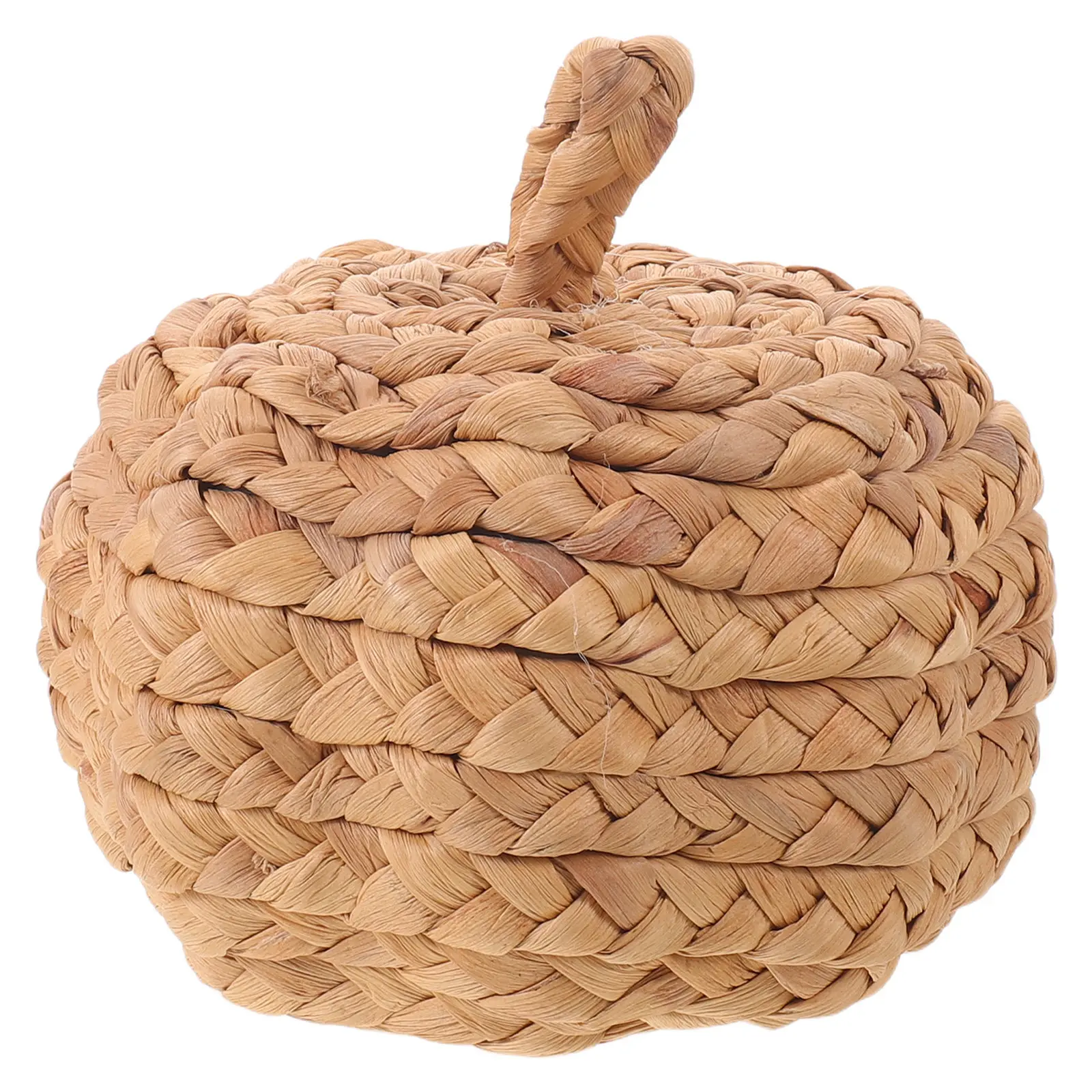Handmade Rattan Pumpkin Fall Decor 5.3 Inch Autumn Thanksgiving Table Centerpiece Woven Wicker Pumpkin Indoor Rustic Harvest