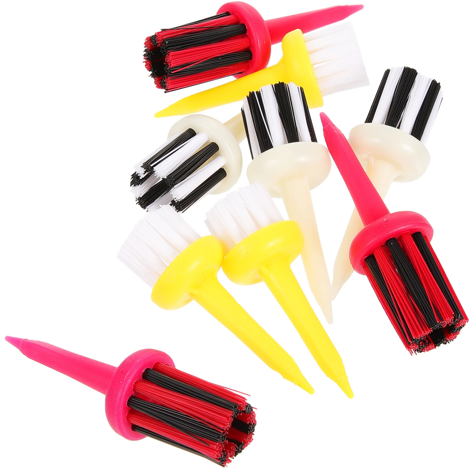 

9 Pcs Golf Club Brush Set Professional Cleaning Tools Golfs Practice Accessories Ball Nail Rubber Mat Storage Flexible Groove