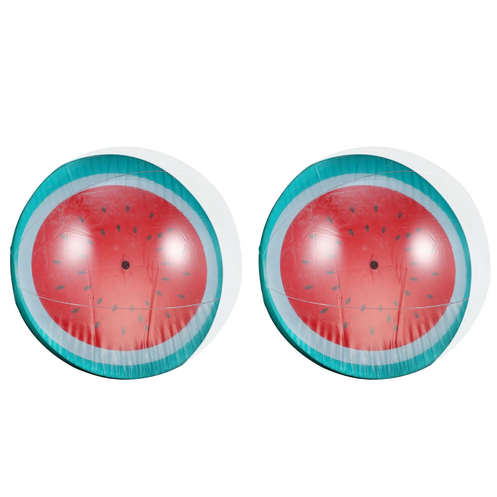 1Set Inflatable Beach Balls Watermelon Style Bright Color Easy Inflate Deflate Durable PVC for Pool Bbq Beach Holiday