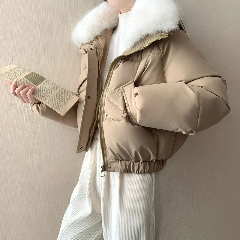 

Winter New Down Cotton-padded Clothes Women's Short Small Design Bread Clothes Cotton-padded Jackets Thickened Parkas Jackets