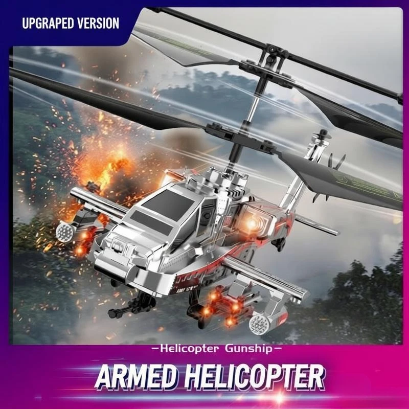 

RC Helicopter 2.4G 3.5CH Mini Drone Altitude Hold LED Light Apache Rescue Aircraft Toy Gift for Kids Boys Girls