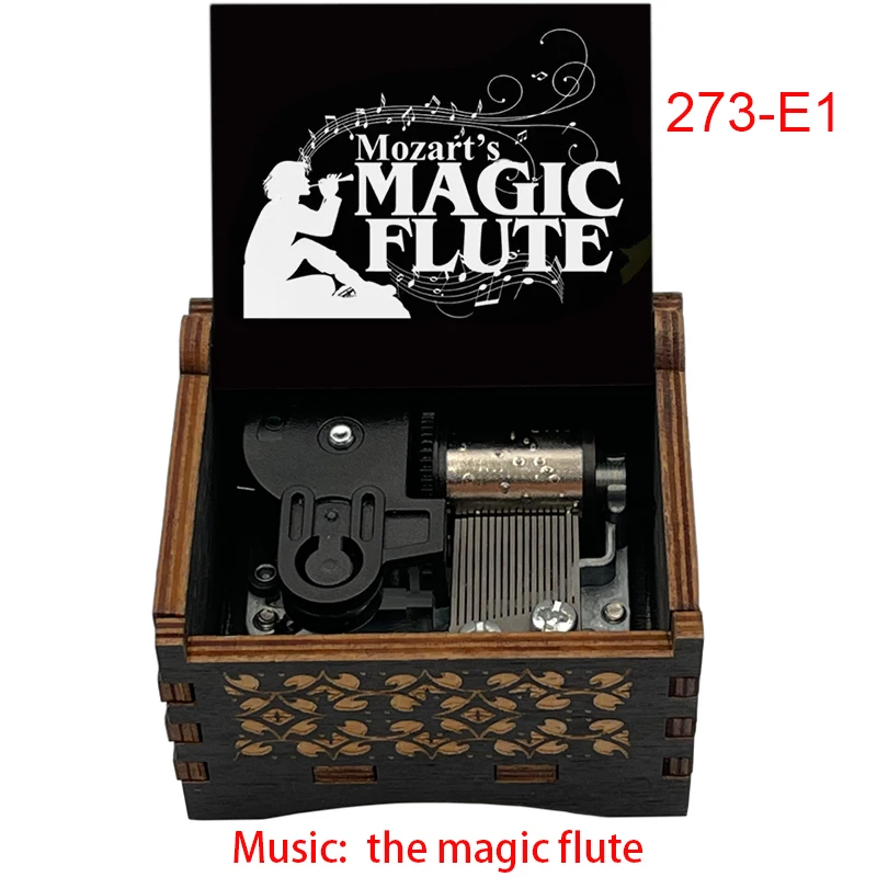 موزارت أوبرا ماجيك فلوت 18 ملاحظة صندوق تشغيل الموسيقى الخشبي الميكانيكي لمحبي البيانو والأصدقاء هدية عيد الميلاد #5