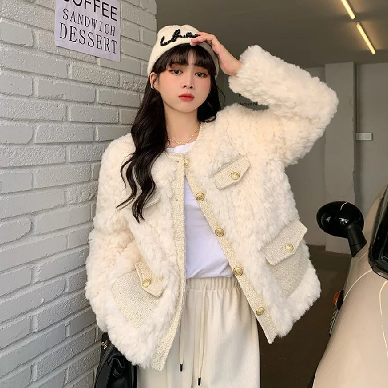 

Новинка 2023, женская хлопковая верхняя одежда Thiened Jaet Fraance Sle Plu, свободный топ, зимнее женское пальто Faion Ele