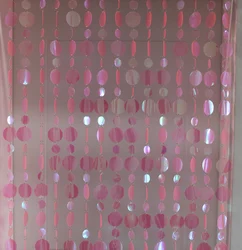 Pink transparent plastic sequin pendant children's room cartoon decorative door curtain DIY indoor living partition ornaments