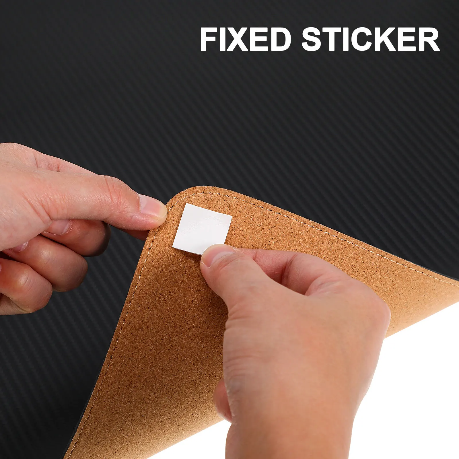 Large Carbon Fiber Texture Mouse Pad Non Slip Desk Mat Keyboard Pad Gaming Computer Desk Protector Office Desktop Blotter Cover