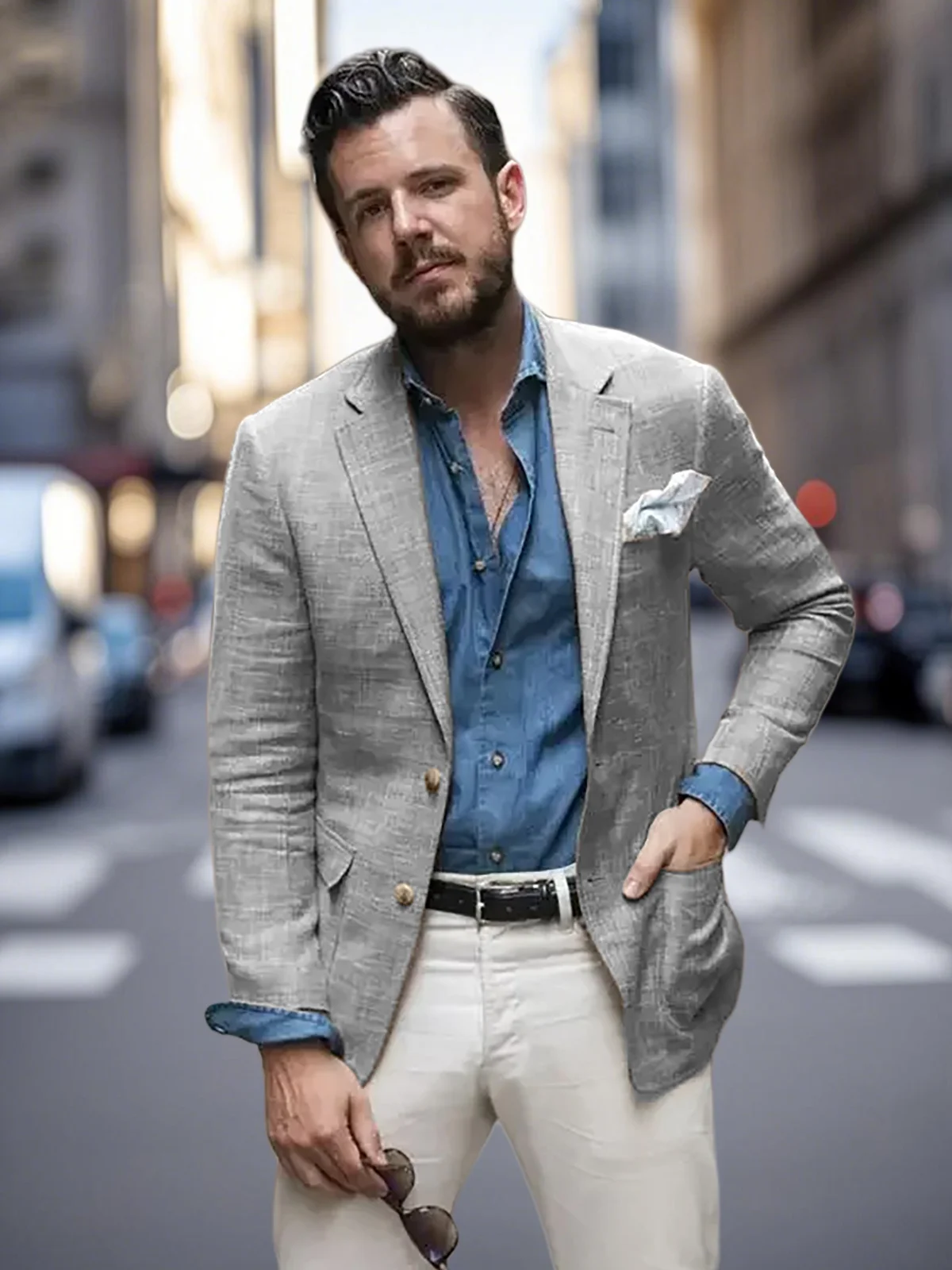 2025ANNIEBRITNEY Casual Linen Suits for Men Slim Fit Tuxedo Men Suit Blazer Trajes Para Hombre Bleizer Masculino Custom Man Suit