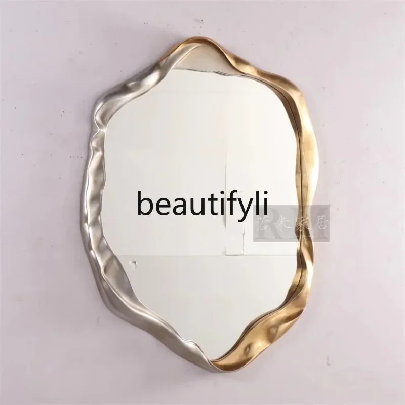 96 * 121 three-dimensional art hanging mirror ribbon villa entrance fireplace hanging mirror bathroom entrance mirror