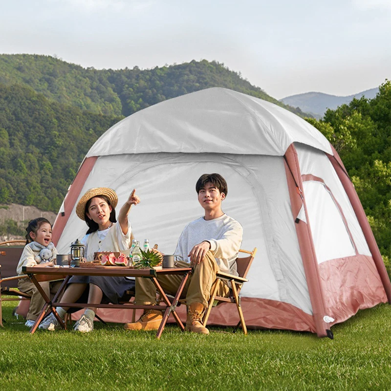 

Inflatable tent outdoor 2-6P portable foldable tent automatic tent field camping rainproof oxford cloth sunscreen camping tents