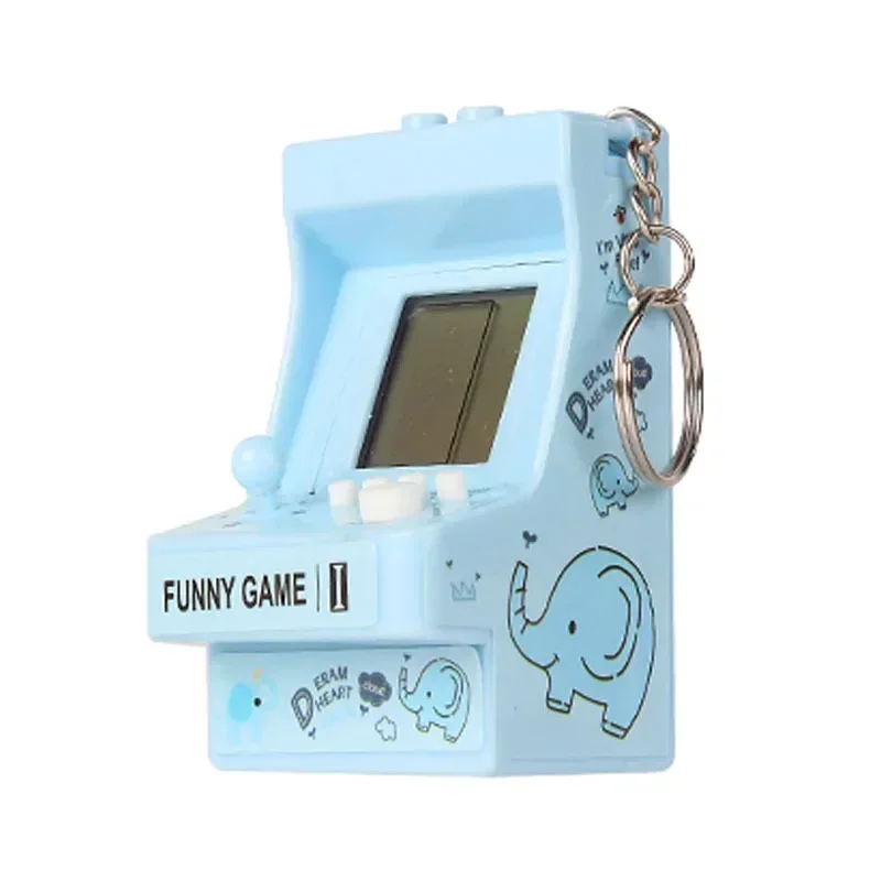 Mini llavero de bolsillo portátil con anillo integrado, consola de juegos electrónica de mano para máquina de juegos de juguete para niños, 26