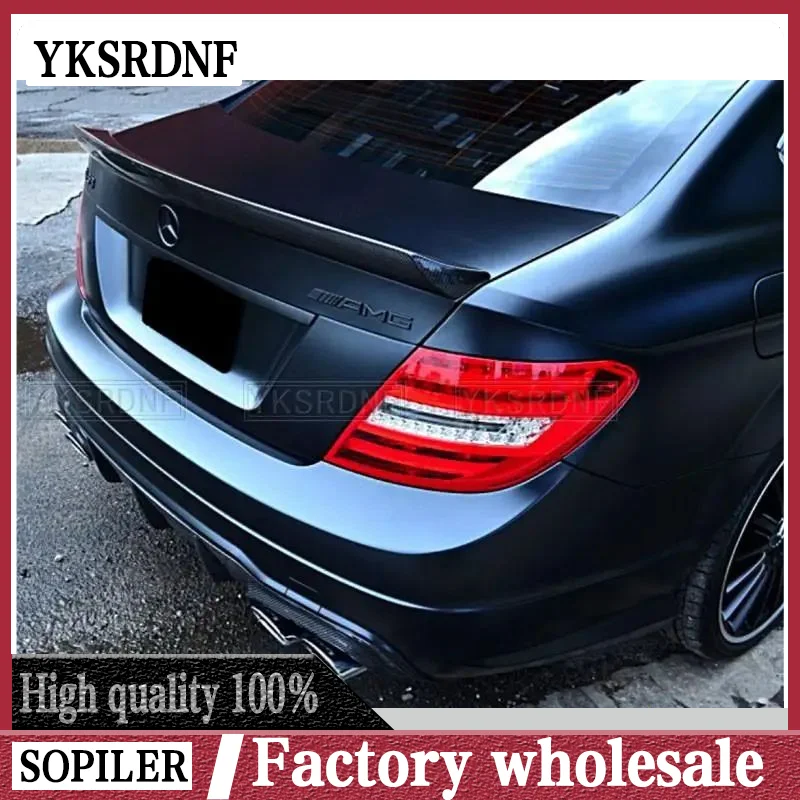 

Задний спойлер для багажника из углеродного волокна, крыло для Mercedes Benz C Class W204 C180 C250 C300 C63 AMG Sedan 2008-2014, задний спойлер