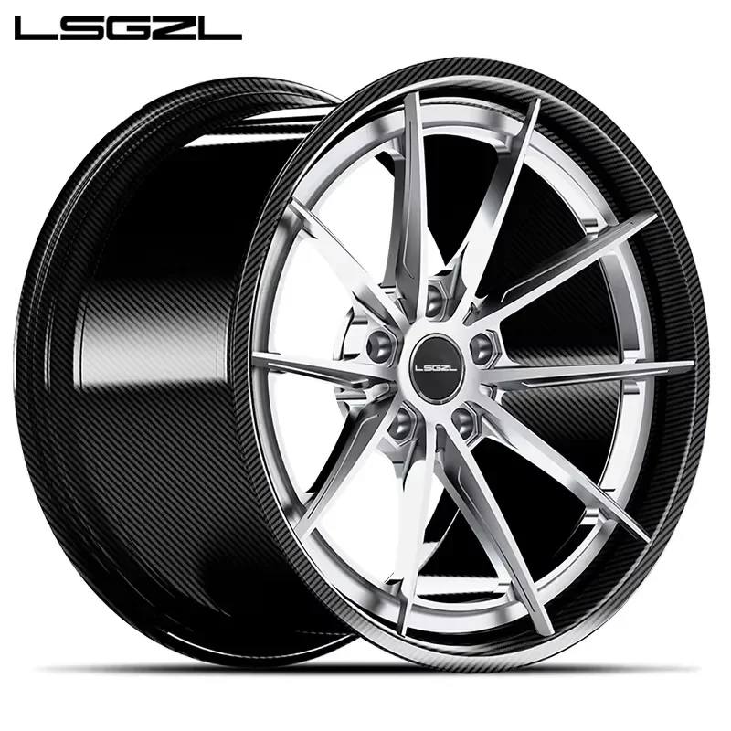 i LSGZL 2022 Best-selling Car Rim19 19 20 21 Inch Carbon Fibre Wheel Hub 5 Holes for Involving Cars