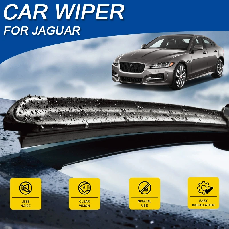 2PCS Car Blade Windshield Rubber Wiper For JAGUAR E-PACE X540 F-PACE X761 I-PACE XE X760 XF X250 X260 XJ X351 Cleaning Accessory