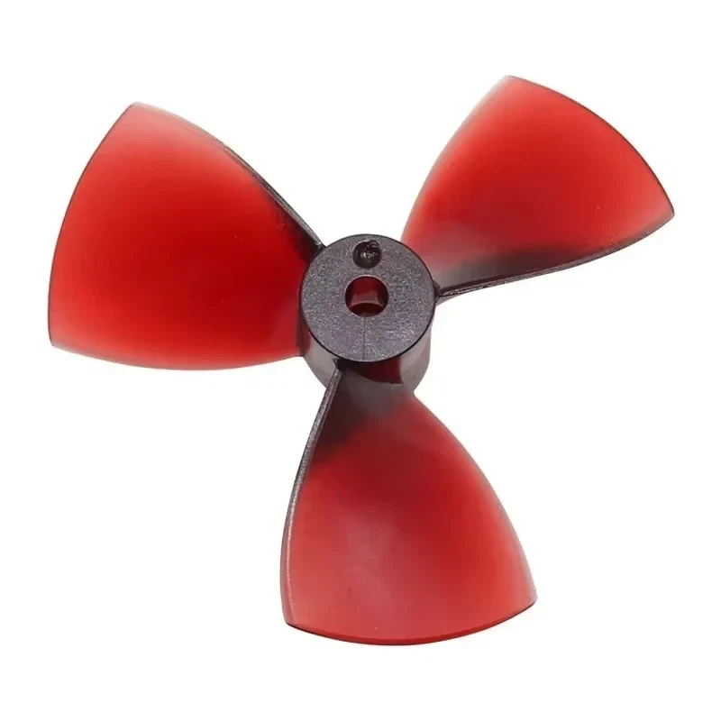 Kaqixin Rc Boat Propeller 80Mm 3 Blade Transparent Red High Strength Pc Cw Ccw For Large High Speed Boat Diy Underwater Thruster