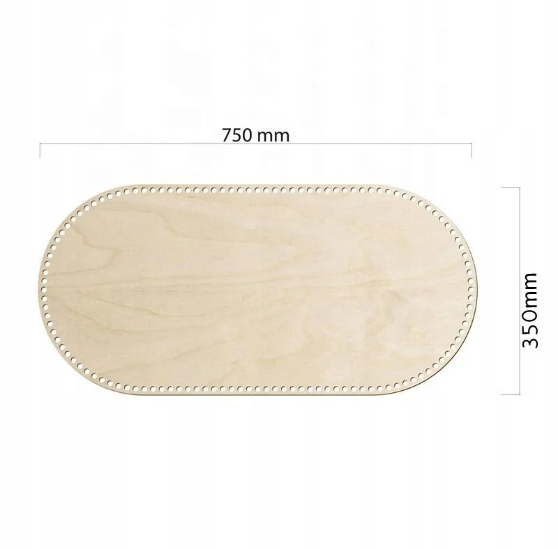 1pcs Large Wooden Base 75x35cm for Crochet Basket Cradle Bottom Moses Bassinet Board Basket Dolls Moses Basket