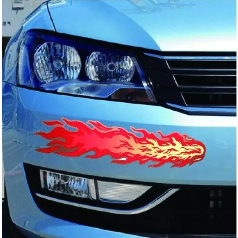 Universal Auto Motorcycle Flame Sticker Waterproof Bumper Scratch Cover Flame Decal New Styling Car Decoration
