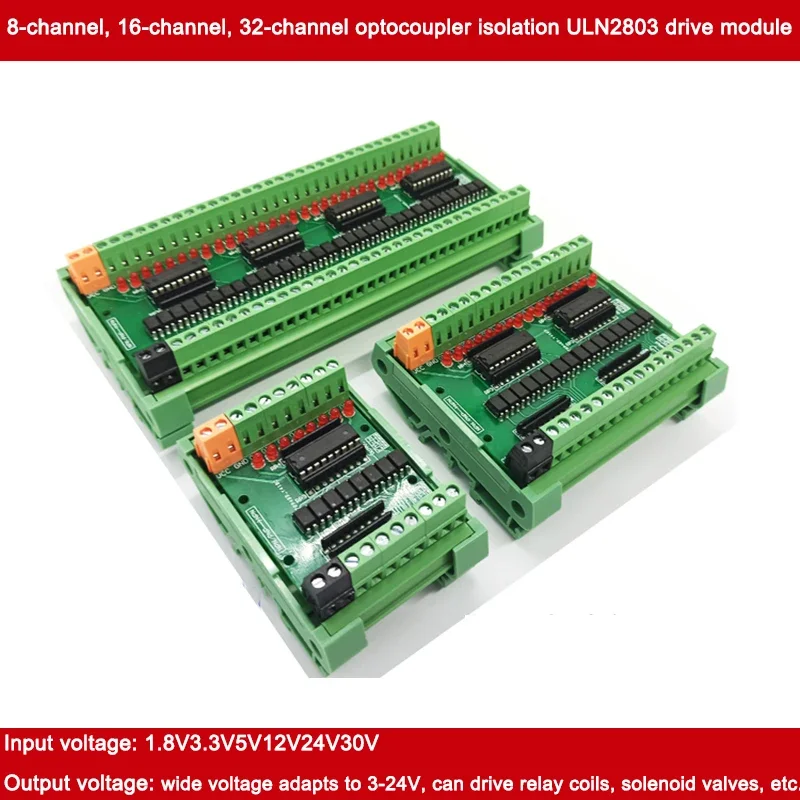 ULN2803 Module 8 Channels 16 Channels 32 Channels ULN2803 Module Darlington Tube Module with Optocoupler Isolation
