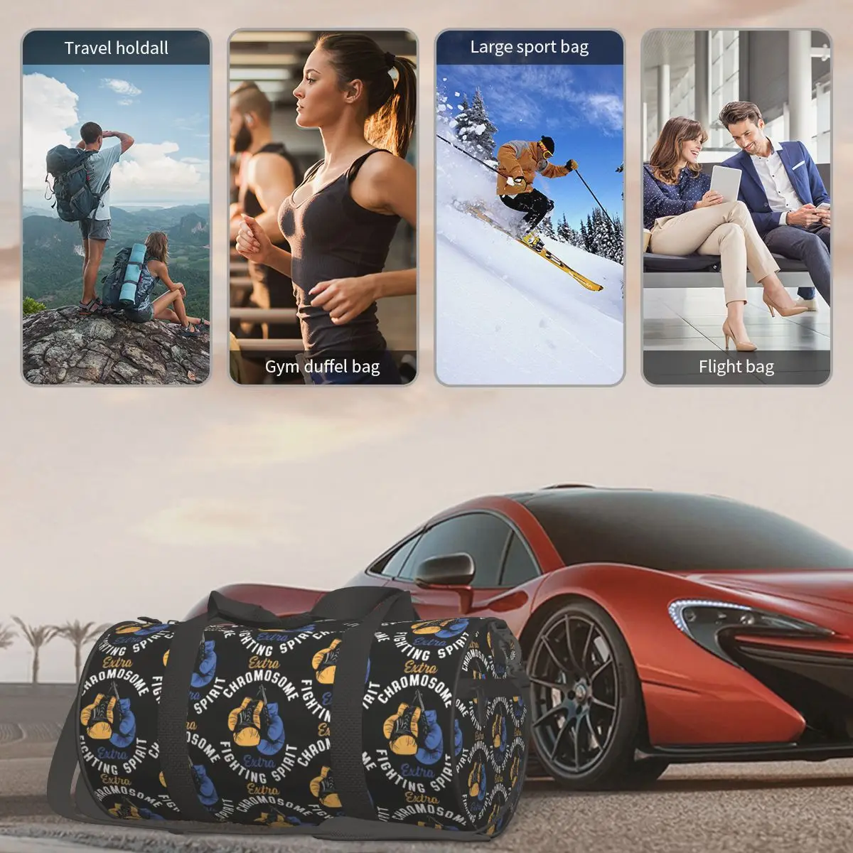 الملاكمة مع روح القتال الإضافية حقيبة قاعة رياضة السفر التدريب حقائب رياضية الرجال النساء مع الأحذية الجدة حقيبة اللياقة حقائب اليد عطلة نهاية الأسبوع #6