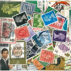 100 different uk postage stamps real used post stamps from UK England The United Kingdom