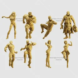 1/64 1/43 1/35 Scale Miniature Scene Doll Accessories White Model Comics Tony Stark Black Widow Hulk Mini Action Figure