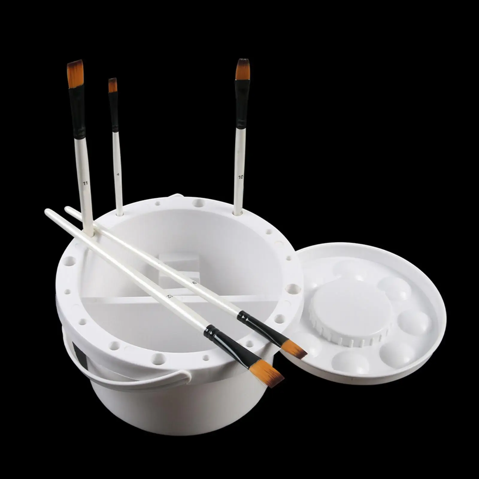 Paint Brush Washer Storage 16 Hole Shaping Paint Brush Basin Paint Water Cup