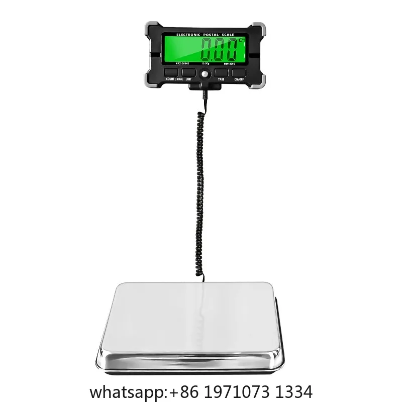 PS21 Digital  200KG 120KG Electronic Postal Scale Stainless Steel Floor Scale LCD Backlight Display Portable Shipping Scale