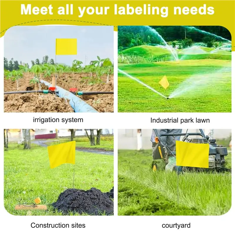 AEA9-Marking Flags Marker Flags For Lawn 30 Pack, PVC Small Flags,Marking Flags Lawn Flags, Garden Flags,Survey Flags