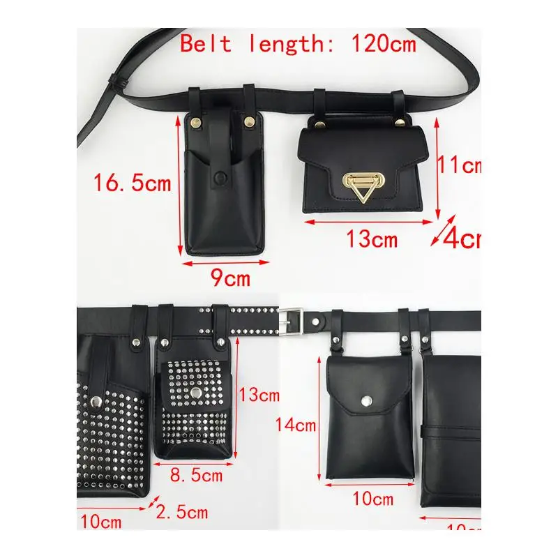 2 Piece Women\'s Belt Bag 2024 Luxury Designer Fashion Brands Phone Chest Fit Waist Bag High Quality Purse Lady Fanny Pack