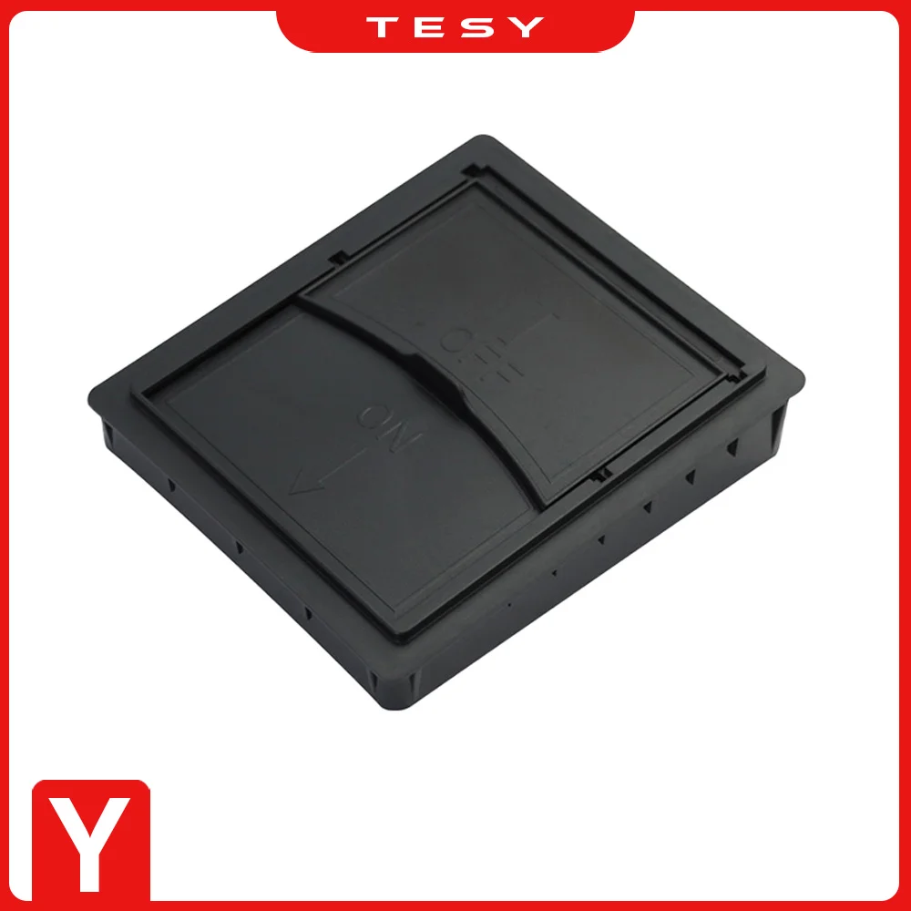 For Tesla Model Y Car Central Armrest Concealed Storage Box Hidden Case Secret Private Organized Container Slide to Open Close