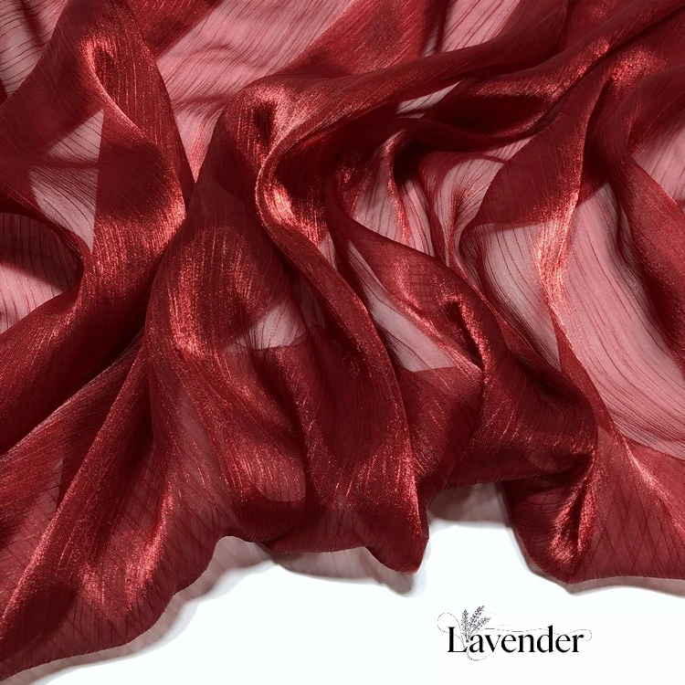 

Ice flower cationic yarn, glitter crepe fabric shiny crepe water ripple sewing wedding dress DIY background decoration